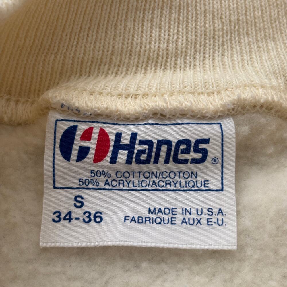 Vintage 1980's Hanes Pasadena Native yellow adult sweatshirt size S - 1986 - Picture 3 of 8